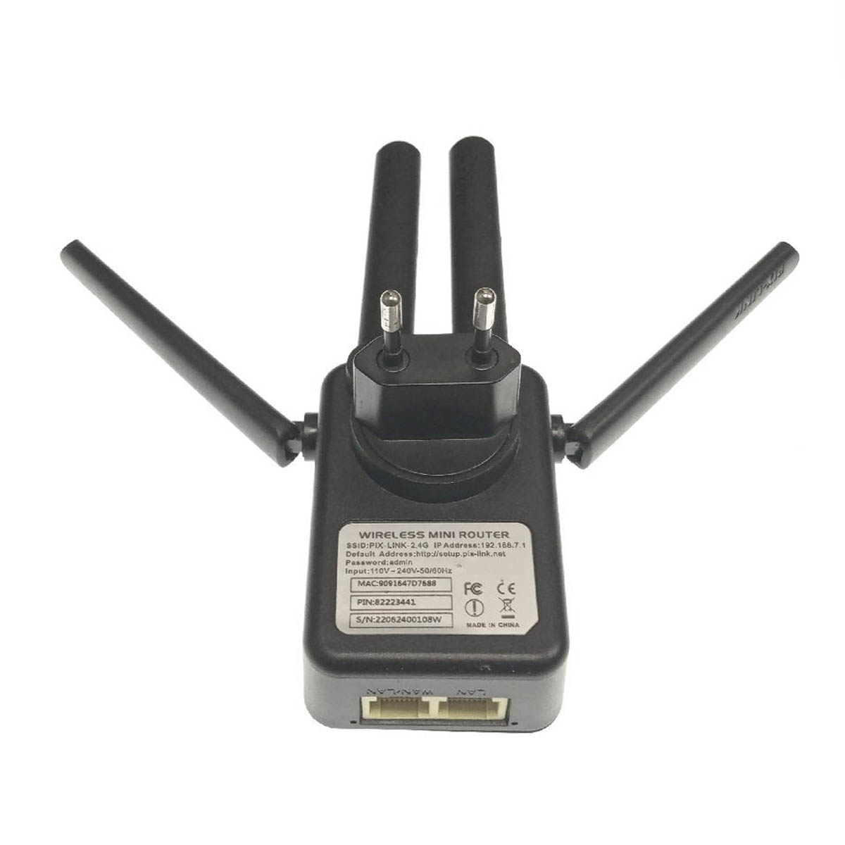 Усилитель сигнала Wi-Fi Pix-Link LV-WR42Q, цвет черный