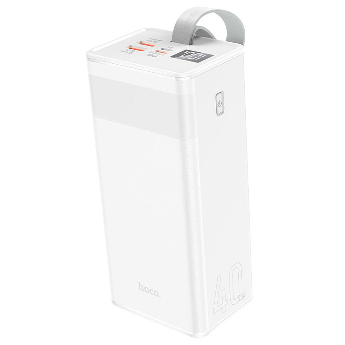 Внешний портативный аккумулятор, Power Bank HOCO J86 Powermaster, 40000 mAh, цвет белый