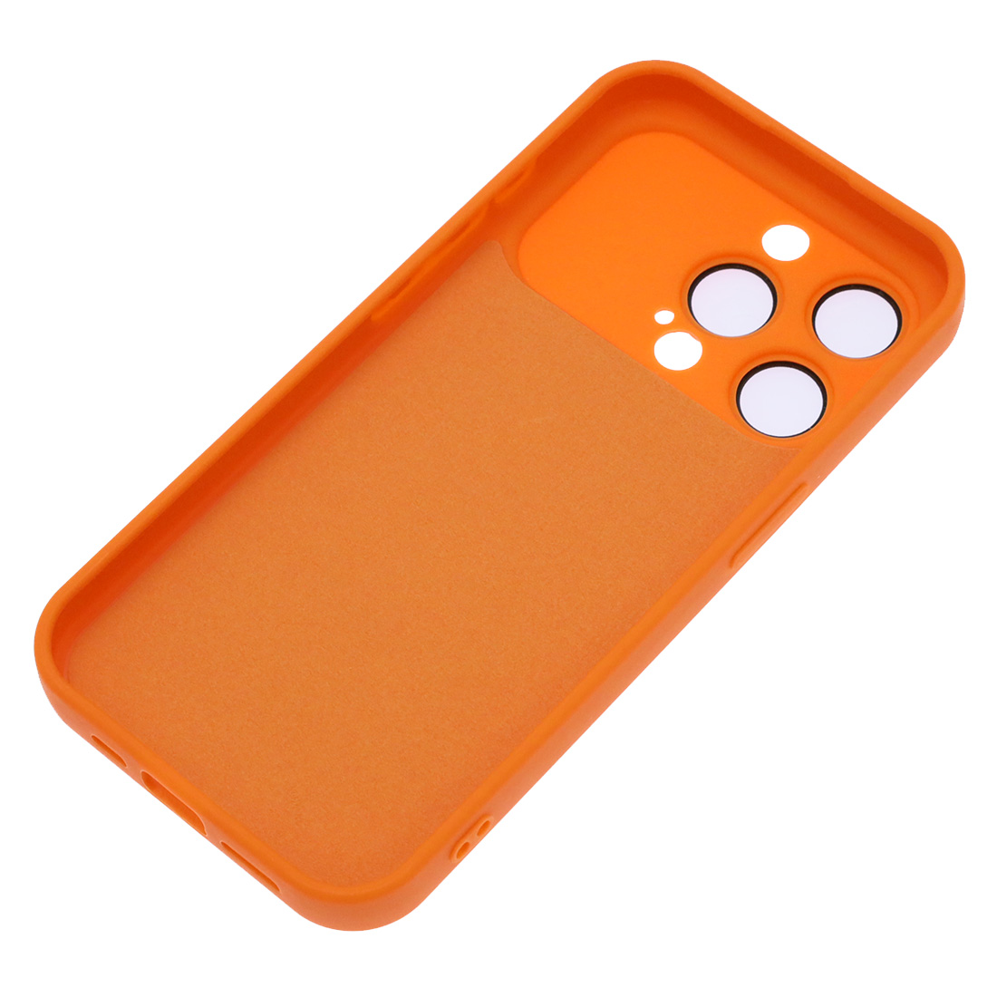 Чехол накладка для APPLE iPhone 16 Pro, Magsafe, защита камеры, пластик, силикон, бархат, цвет оранжевый