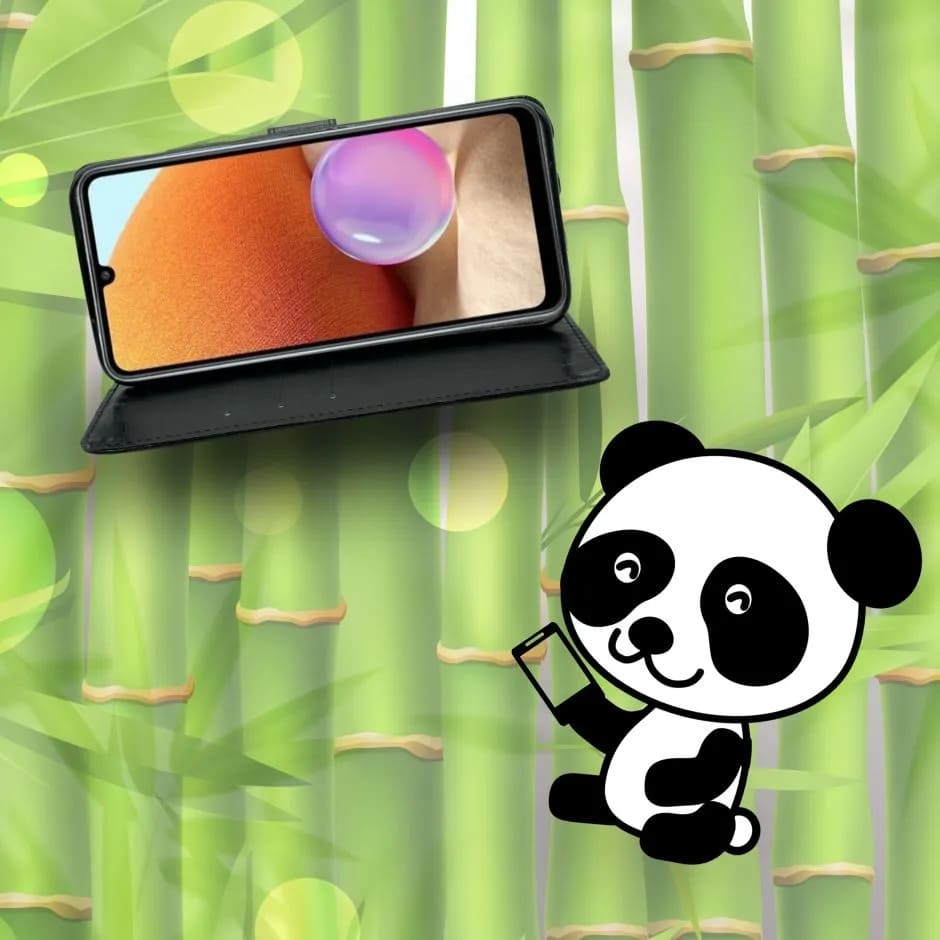 Чехол книжка KOUM для Realme C21Y, C25Y, экокожа, визитница, цвет черный