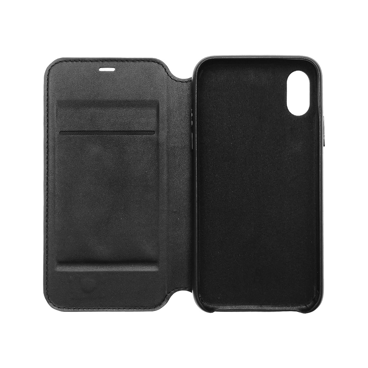 Чехол книжка Leather Folio Taupe для APPLE iPhone X, экокожа, визитница, цвет черный. Чехол книжка Leather Folio Taupe для APPLE iPhone X, экокожа, визитница, цвет черный.