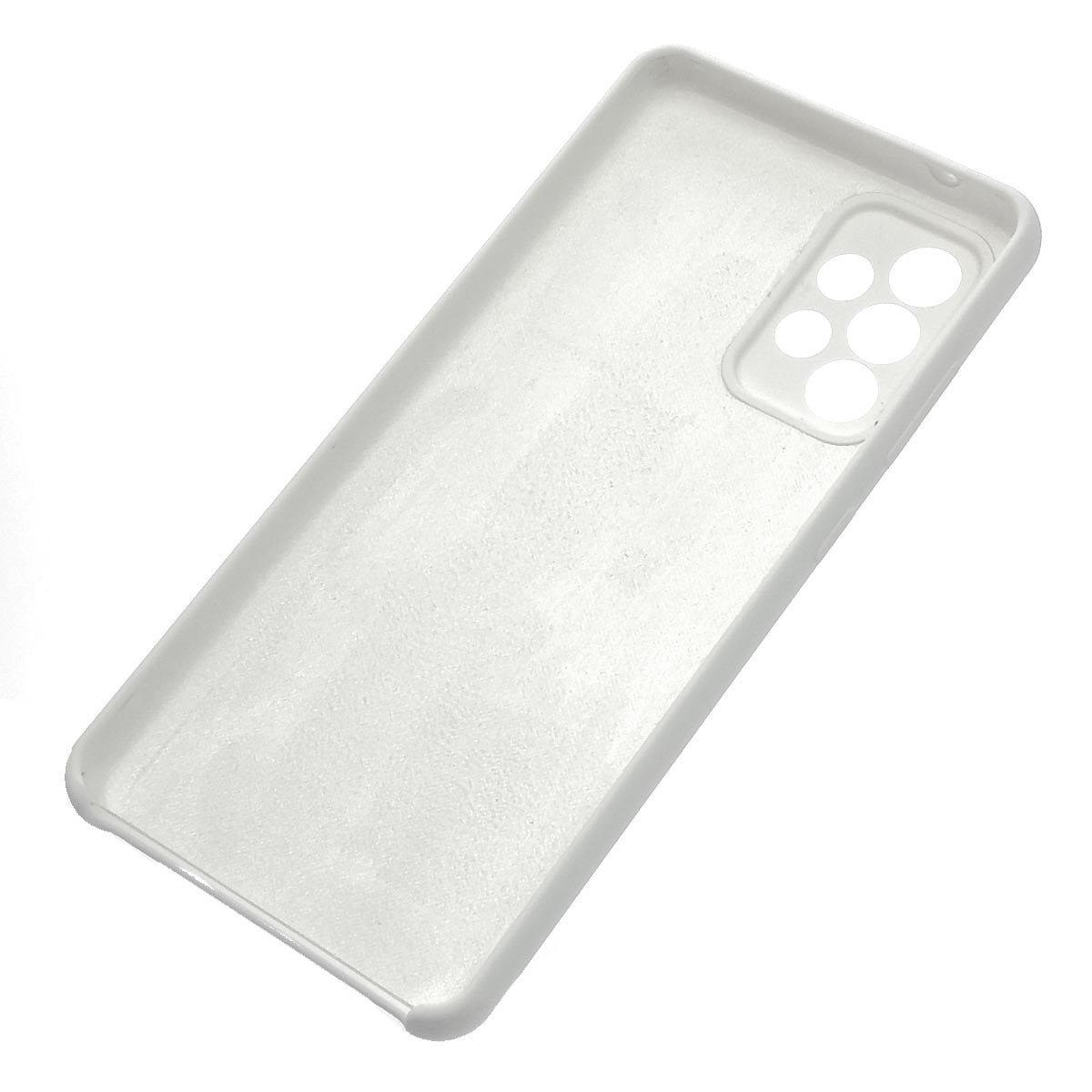 Чехол накладка Silicon Cover для SAMSUNG Galaxy A72 (SM-A725F), силикон, бархат, цвет белый