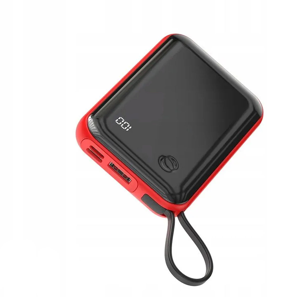 Внешний аккумулятор, Power Bank BASEUS PPXF-A09, 10000 mAh, с кабелем Type-C, цвет черно красный.