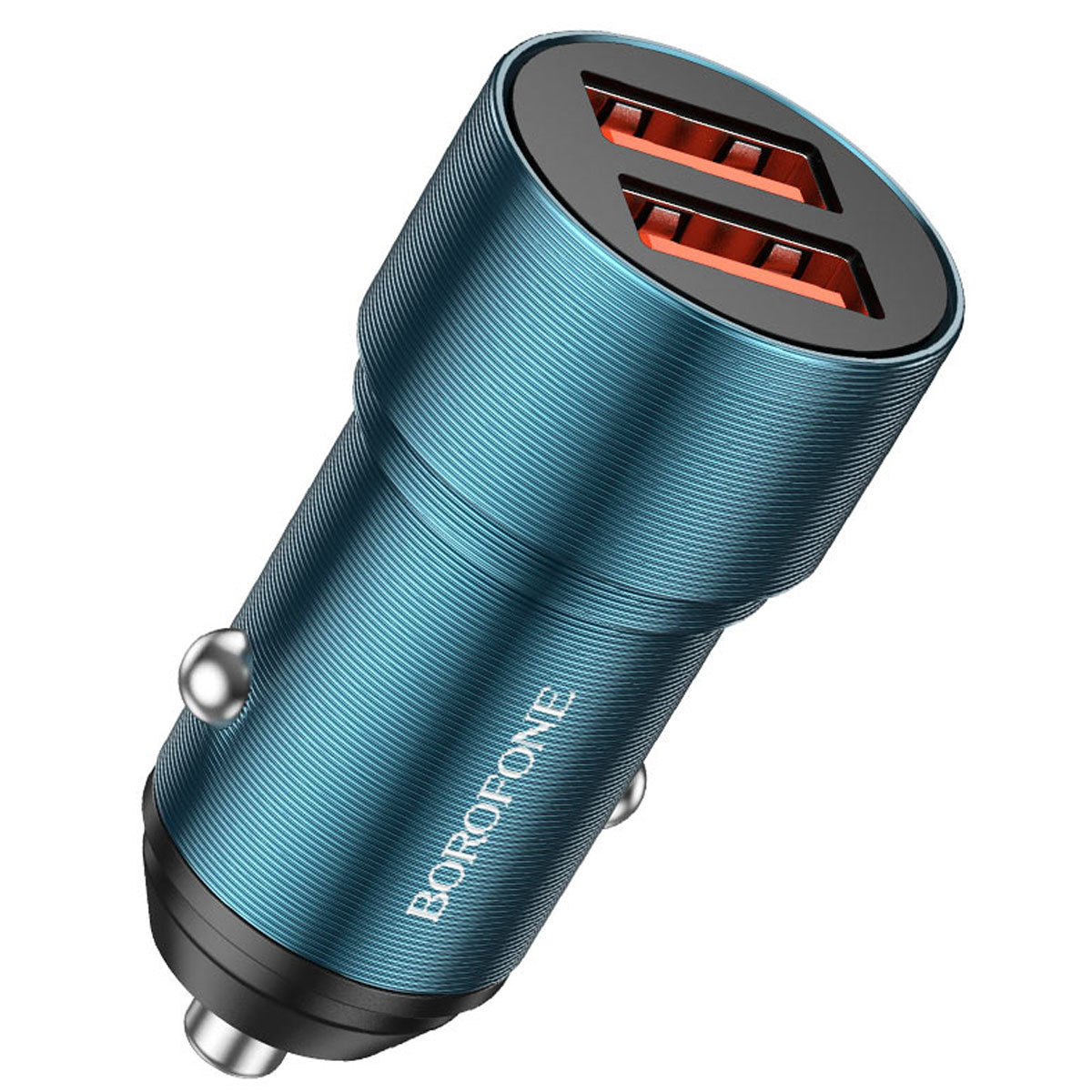АЗУ (Автомобильное зарядное устройство) BOROFONE BZ19 Wisdom, 12W, 2.4A, 2 USB, цвет сапфирово синий