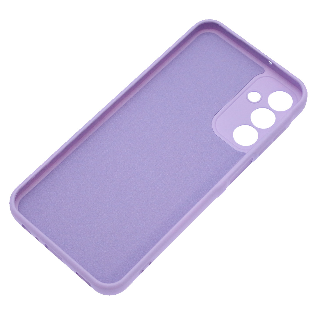 Чехол накладка Silicon Cover для SAMSUNG Galaxy A15, защита камеры, силикон, бархат, цвет сиреневый
