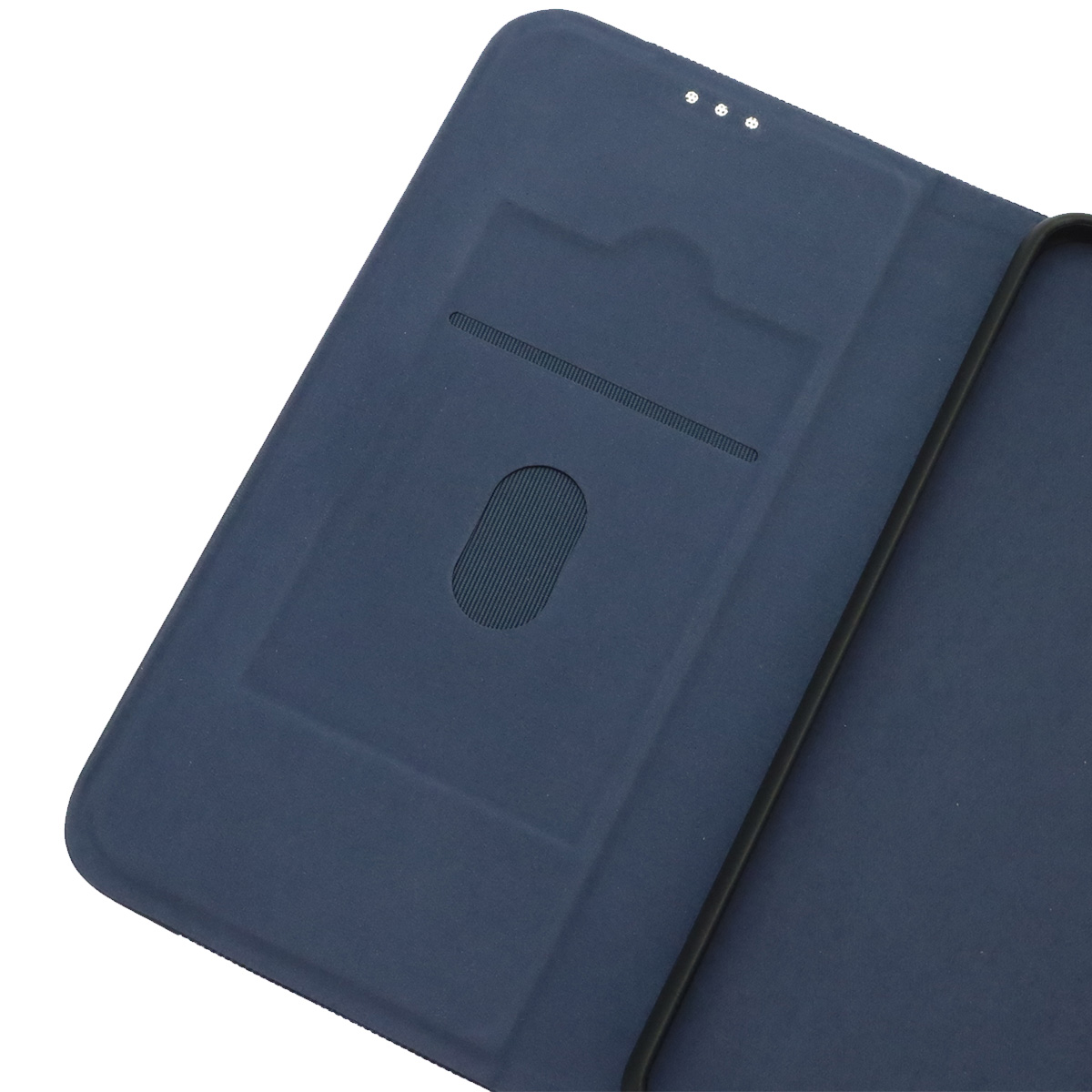 Чехол книжка MESH для XIAOMI POCO X5, Redmi Note 12 5G, текстиль, силикон, бархат, визитница, цвет темно синий