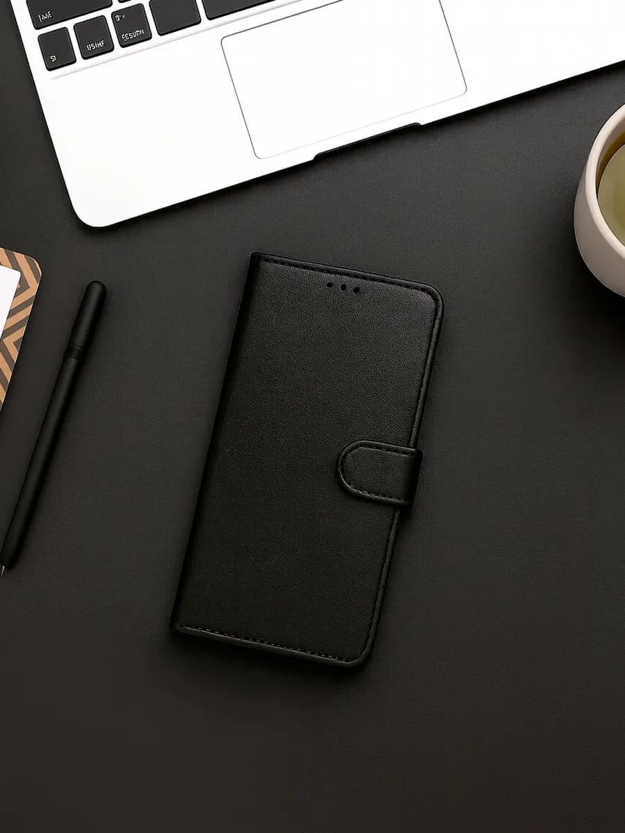 Чехол книжка MOBMAN для SAMSUNG Galaxy A07, с хлястиком, цвет черный