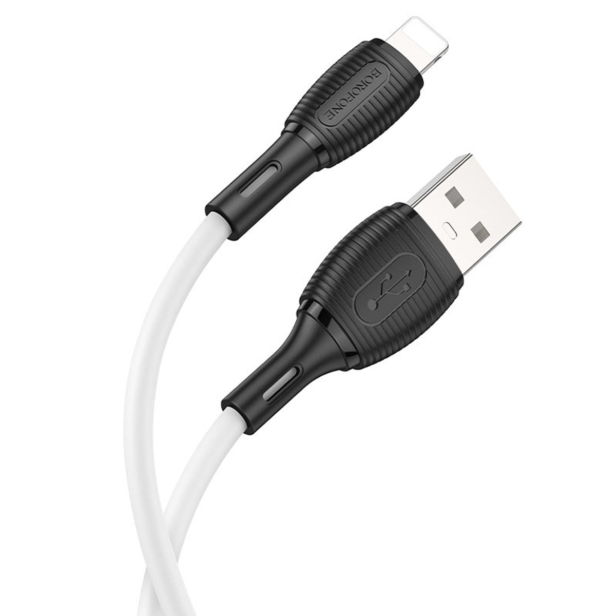 Кабель BOROFONE BX86 Advantage Lightning 8 pin, 2.4A, длина 1 метр, цвет белый