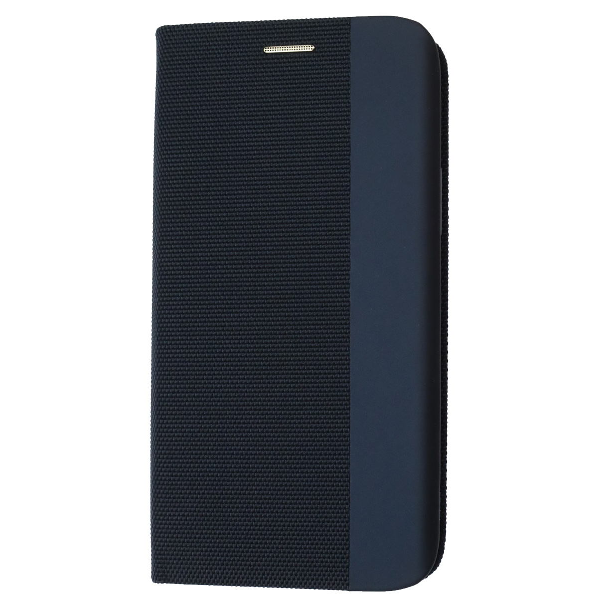 Чехол книжка MESH для APPLE iPhone 12 (6.1), iPhone 12 Pro (6.1), текстиль, силикон, бархат, визитница, цвет темно синий