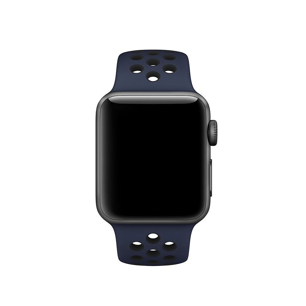 Ремешок для Apple Watch спортивный "Nike", размер 40 mm, цвет синий кобальт - чёрный.