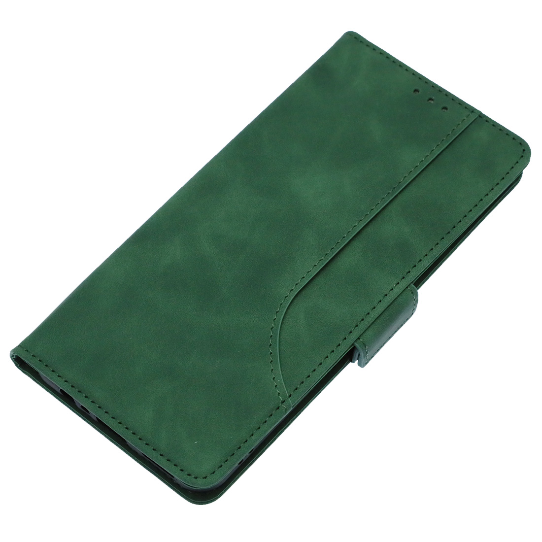 Чехол книжка NICE для Realme C61, C63, Note 60, Note 60X, экокожа, визитница, цвет темно зеленый