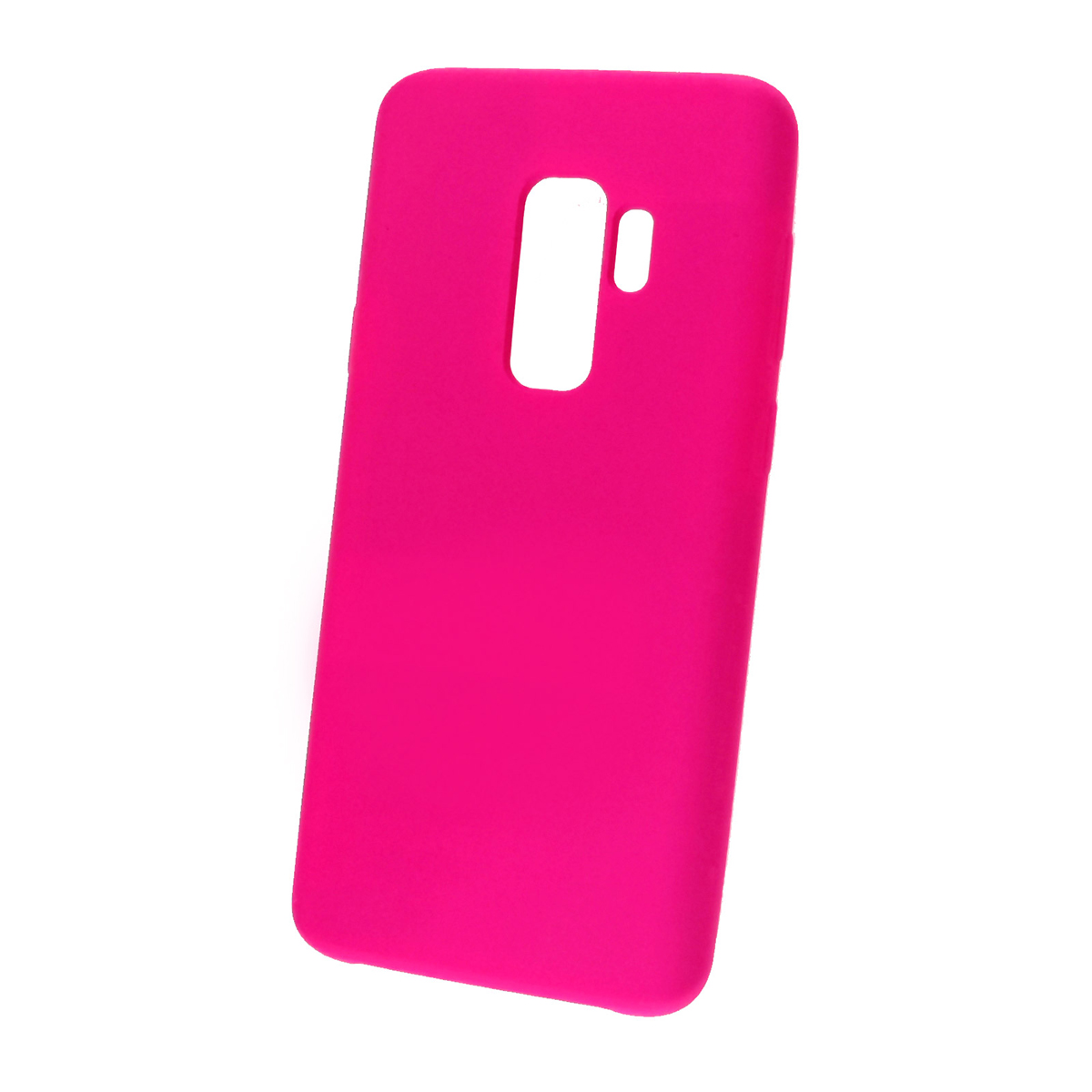 Чехол накладка Silicon Cover для SAMSUNG Galaxy S9 Plus (SM-G965), силикон, бархат, цвет ярко розовый.