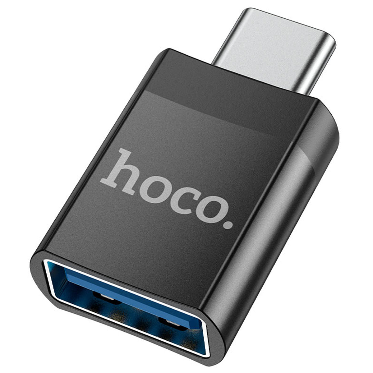 Адаптер, переходник OTG HOCO UA17 USB Type C (папа) на USB A (мама), 4A, цвет черный