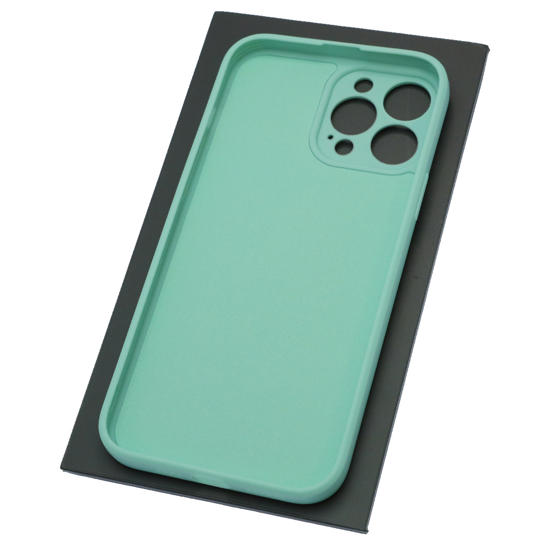 Чехол накладка для APPLE iPhone 13 Pro Max, силикон, бархат, цвет мятный