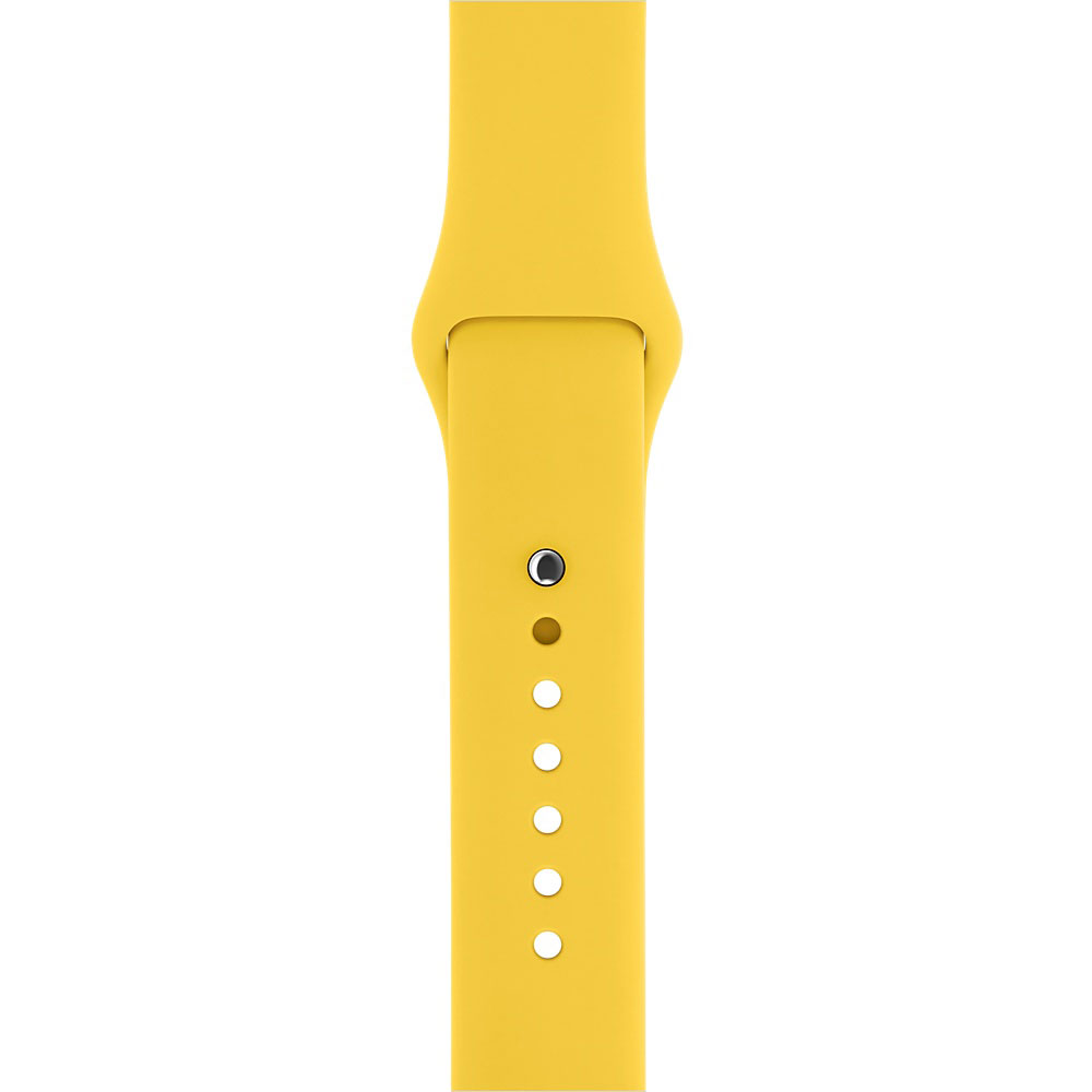 Ремешок для Apple Watch спортивный "Sport", размер 42-44 mm, цвет желтый.