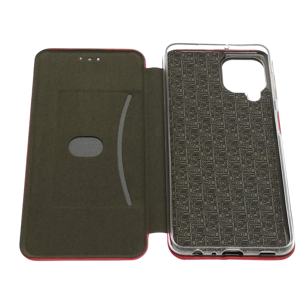 Чехол книжка STYLISH для SAMSUNG Galaxy A22 4G (SM-A225F), M22 (SM-M225F), M32 (SM-M325F), экокожа, визитница, цвет красный