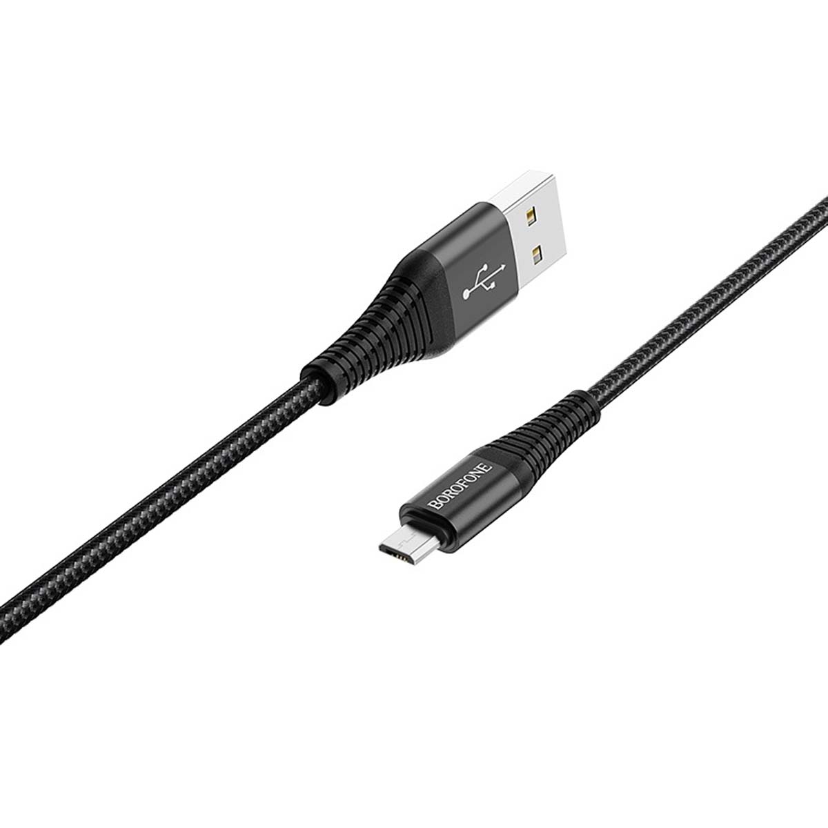 Кабель BOROFONE BX29 Endurant Micro USB, 2.4A, длина 1 метр, силикон, нейлоновая оплетка, цвет черный