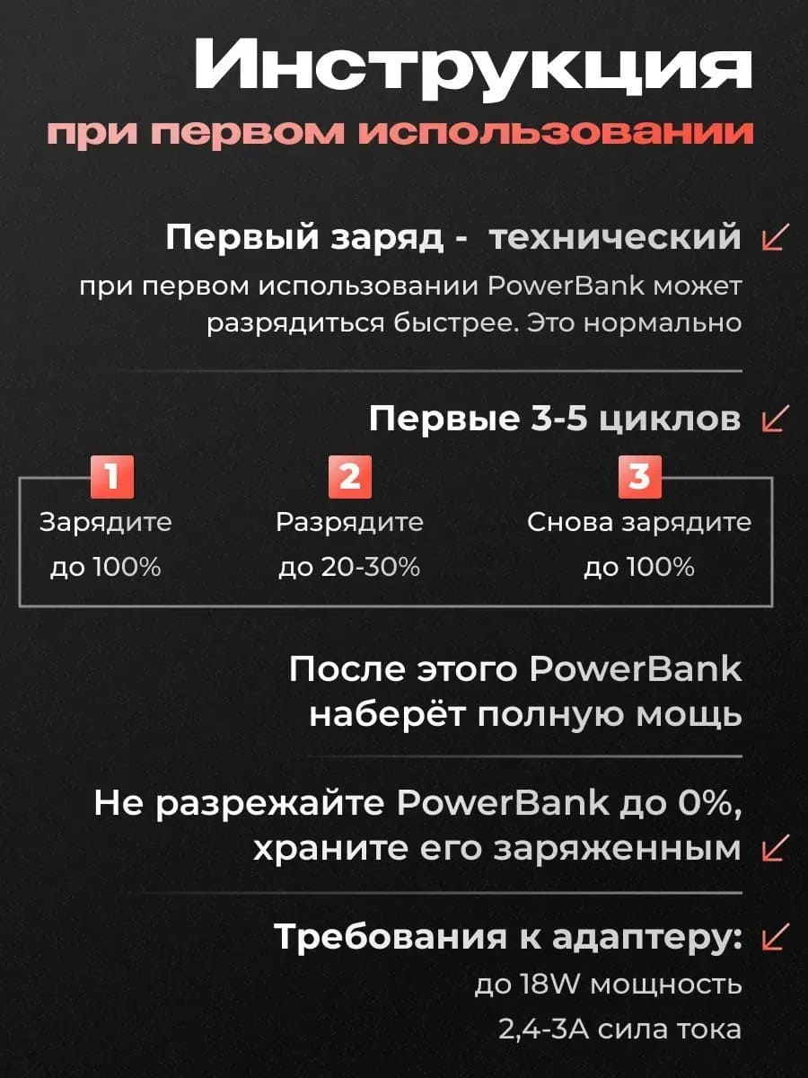 Внешний портативный аккумулятор, Power Bank GAIDI, 50000 mAh, LED дисплей, PD20W, QC3.0, 4 встроенных провода: lightning, micro, USB и type-C, цвет черный
