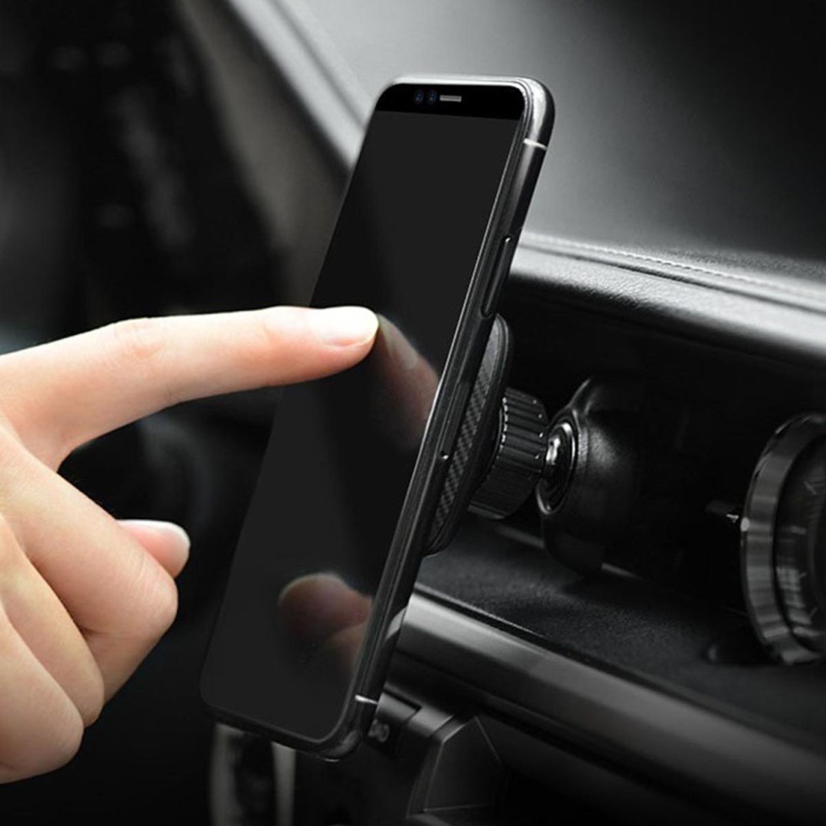 Автомобильный магнитный держатель HOCO CA23 Lotto magnetic для смартфона, цвет черный