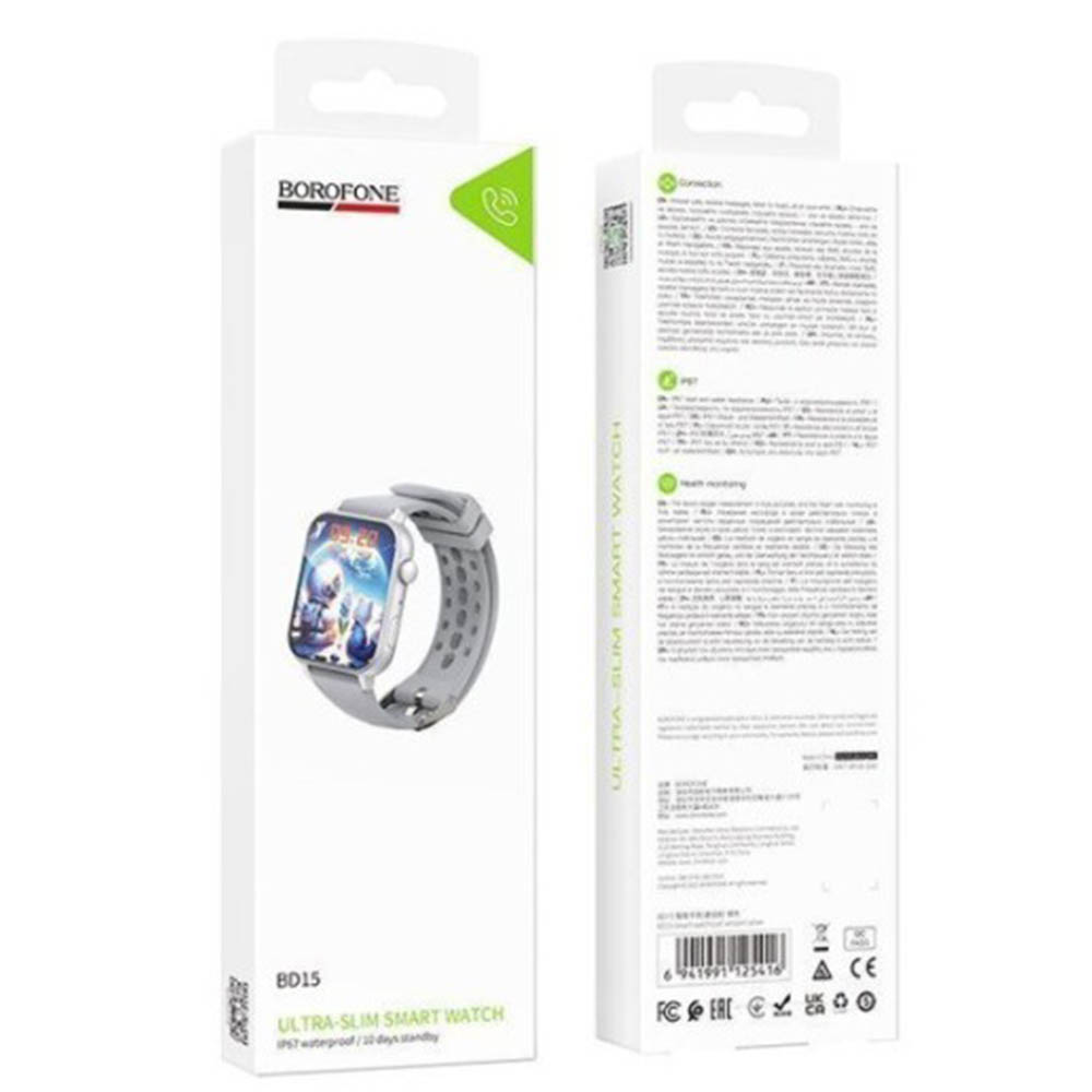 Смарт часы BOROFONE BD15 Smart Watch (Call Version), цвет серебристый