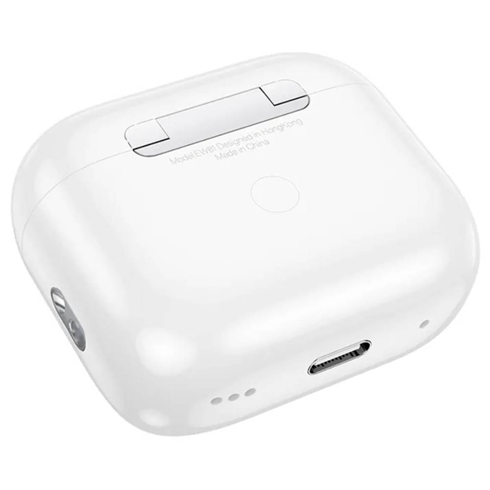 Гарнитура (наушники с микрофоном) беспроводная, HOCO EW81, сенсорный дисплей, цвет белый