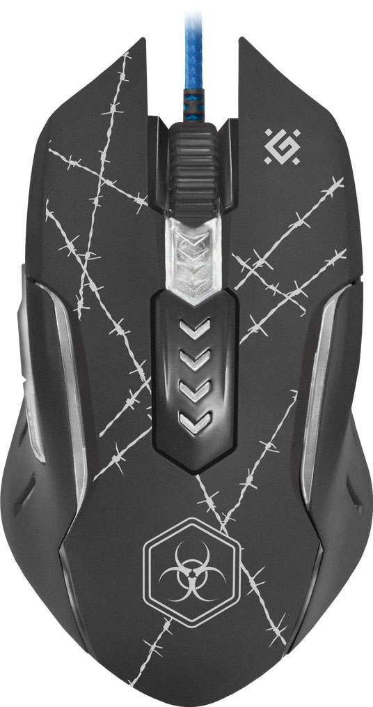 Мышь проводная DEFENDER Forced GM-020L, игровая, RGB подсветка, цвет черный