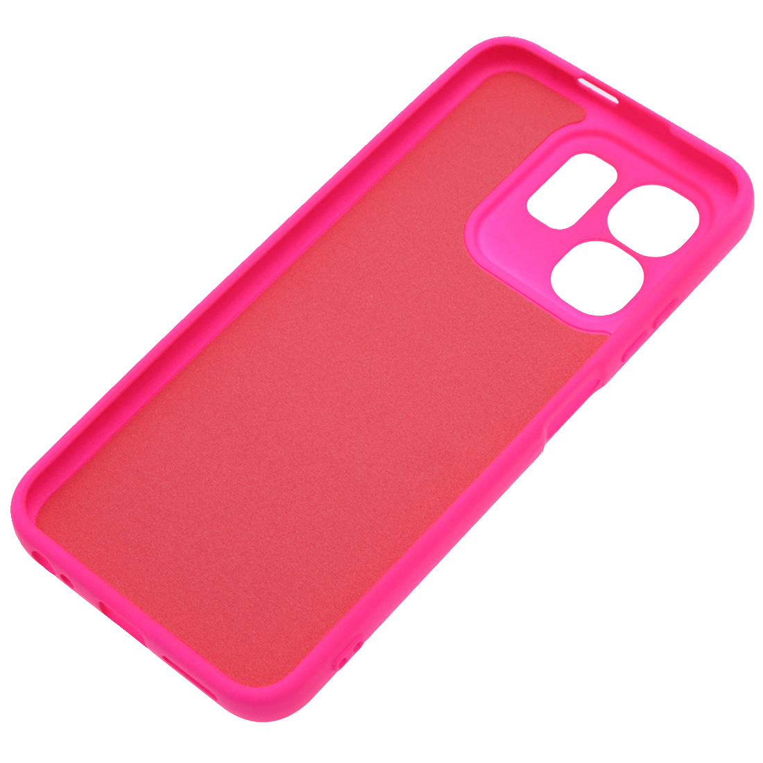 Чехол накладка NANO для INFINIX Hot 50i, Smart 9, защита камеры, силикон, бархат, цвет фуксия