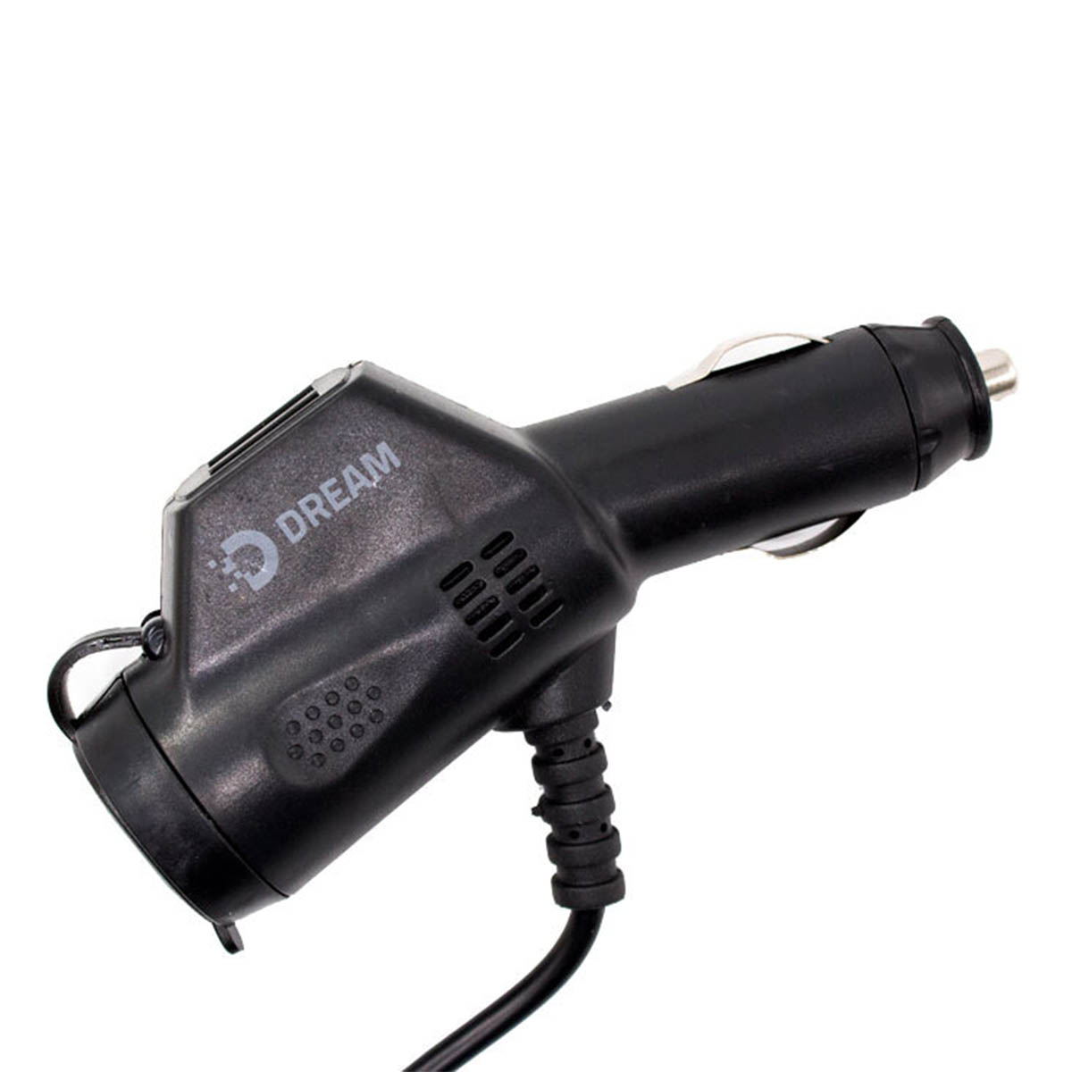 АЗУ (Автомобильное зарядное устройство) DREAM DRM-SM01 со встроенным кабелем Micro USB, 2.4A, 2 USB, длина 1.2 м, цвет черный