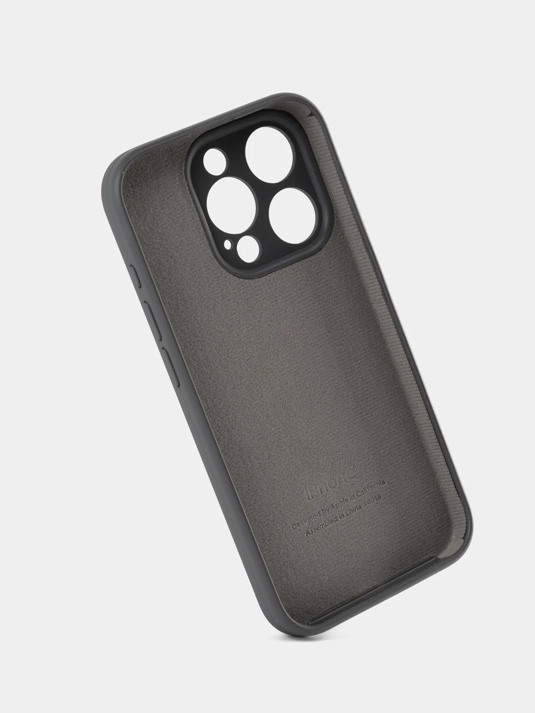 Чехол накладка Silicone Case для APPLE iPhone 11, L-ogo, силикон, бархат, цвет угольный