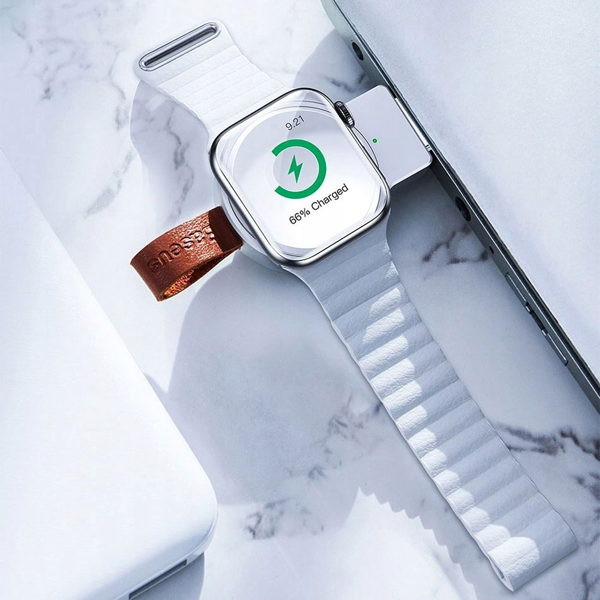 BASEUS WXYDIW02-02 Беспроводное зарядное устройство Dotter BS-IW02 для Apple Watch, цвет белый.