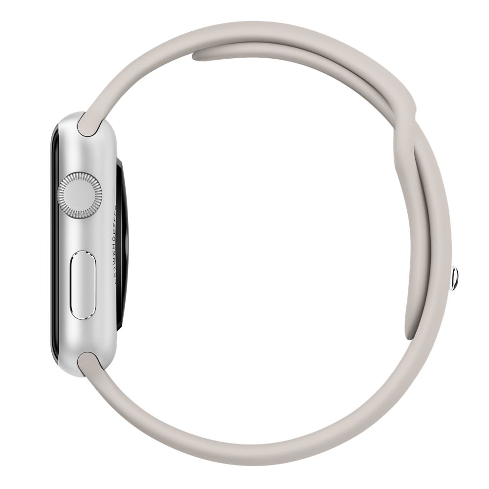 Ремешок для Apple Watch спортивный "Sport", размер 38-40 mm, цвет каменно-серый.