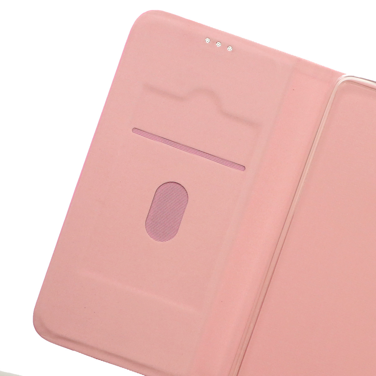 Чехол книжка MESH для SAMSUNG Galaxy A14 4G, текстиль, силикон, бархат, визитница, цвет розовый