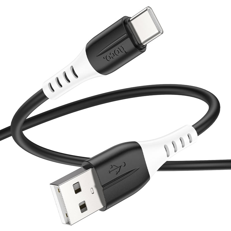 Кабель HOCO X82 Slender USB Type C, 3A, длина 1 метр, цвет черный