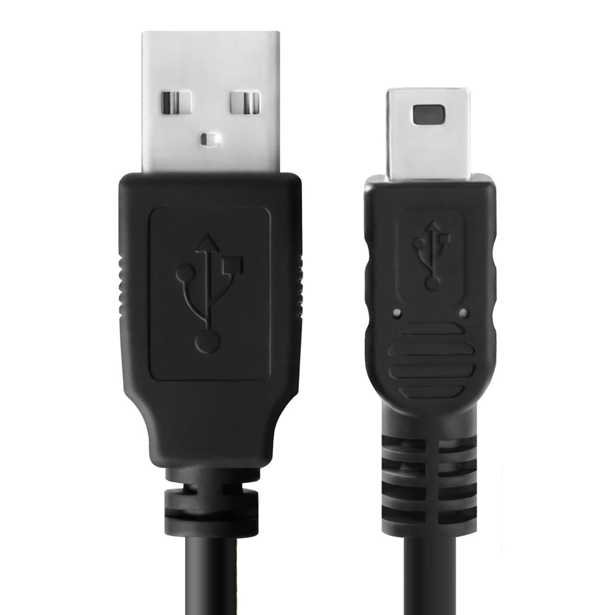 Кабель USB - Mini USB (V3), длина 45 см, цвет черный