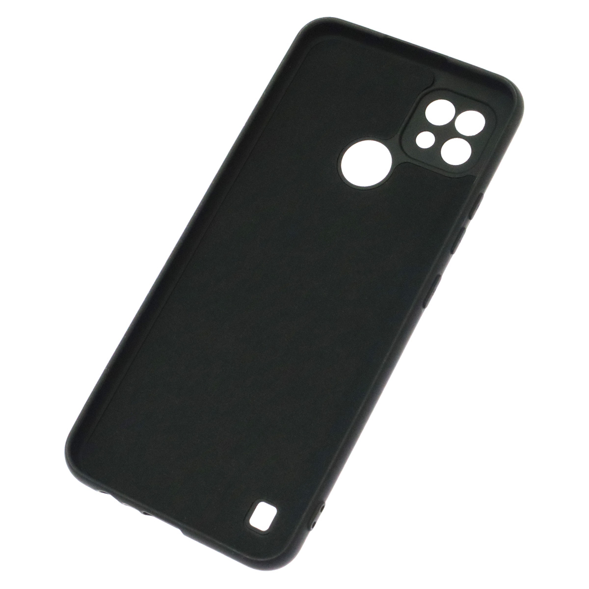 Чехол накладка NANO для Realme C21, силикон, бархат, цвет черный
