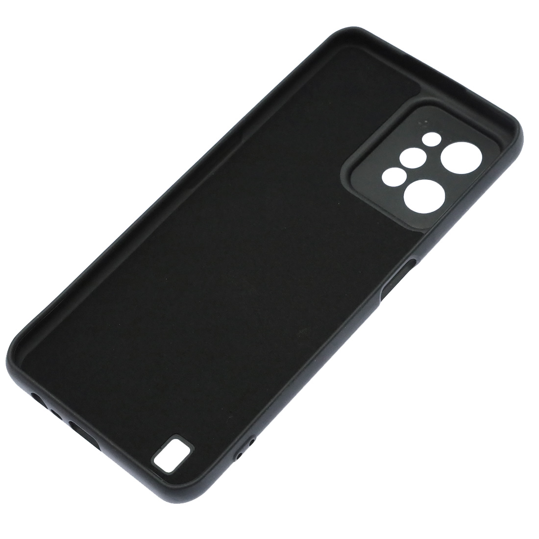 Чехол накладка Silicon Cover для Realme C31, силикон, бархат, цвет черный
