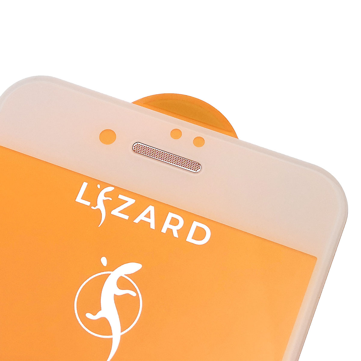 Защитное стекло 9D Lizard для APPLE iPhone 7, iPhone 8, с сеточкой на динамике, цвет белый.