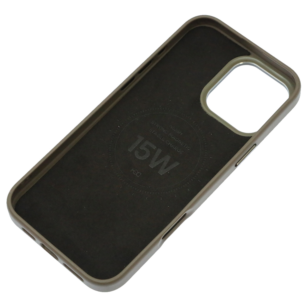 Чехол накладка Creative Stylish с поддержкой MagSafe для APPLE iPhone 16 Pro Max, защита камеры, экокожа, бархат, цвет темно коричневый