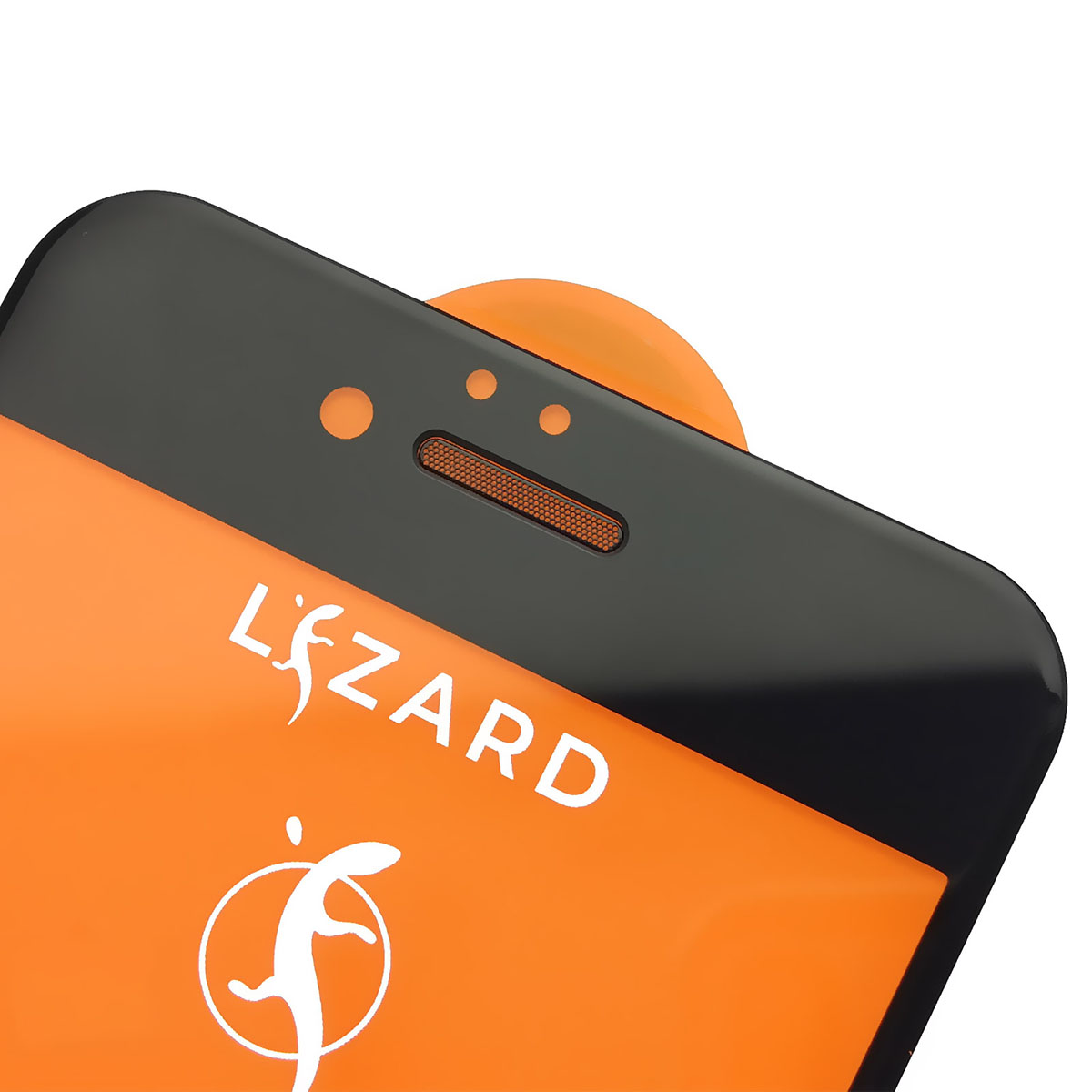 Защитное стекло 9D Lizard для APPLE iPhone 6, iPhone 6S, с сеточкой на динамике, цвет черный