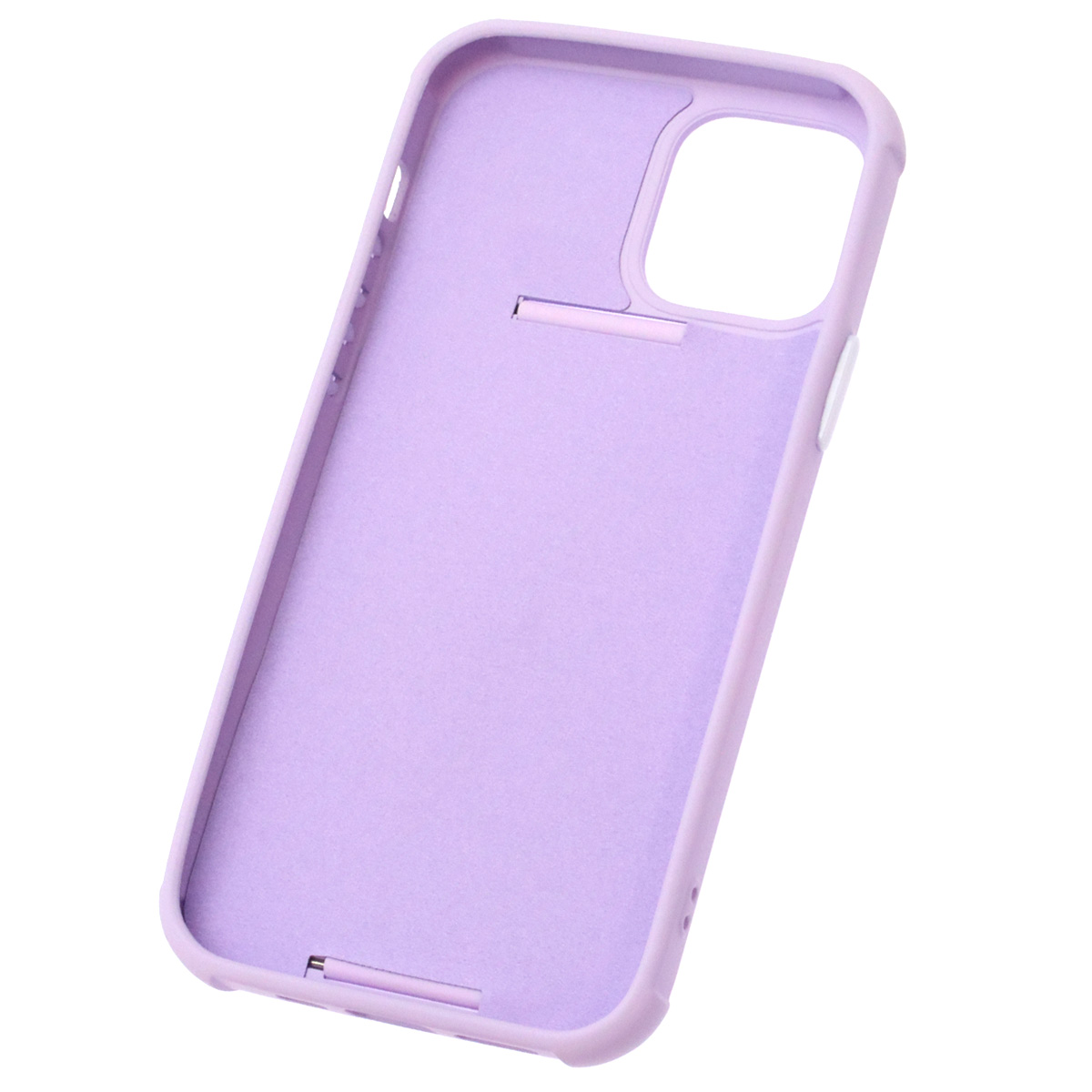 Чехол накладка LADDER NANO для APPLE iPhone 12, iPhone 12 PRO (6.1), силикон, держатель, цвет сиреневый