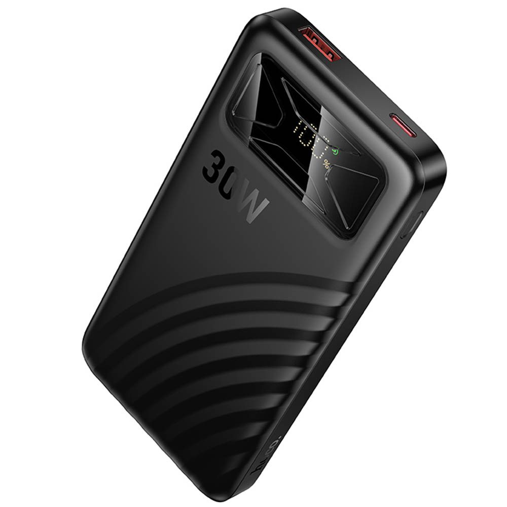 Внешний портативный аккумулятор, Power Bank HOCO Q42, 10000 mAh, 30W, PD30W, LED дисплей, цвет черный
