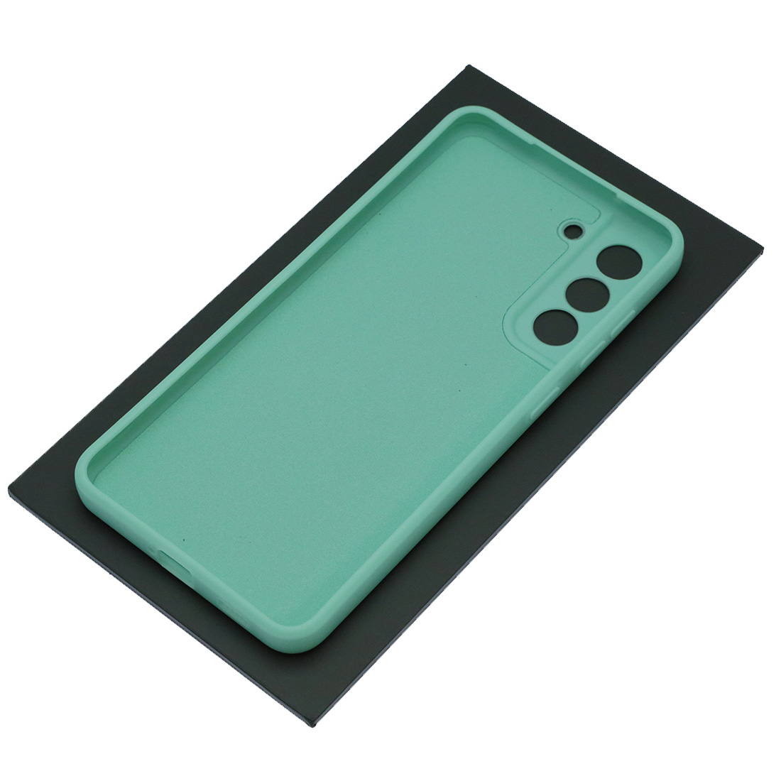 Чехол накладка для SAMSUNG Galaxy S22 Plus, силикон, бархат, цвет мятный