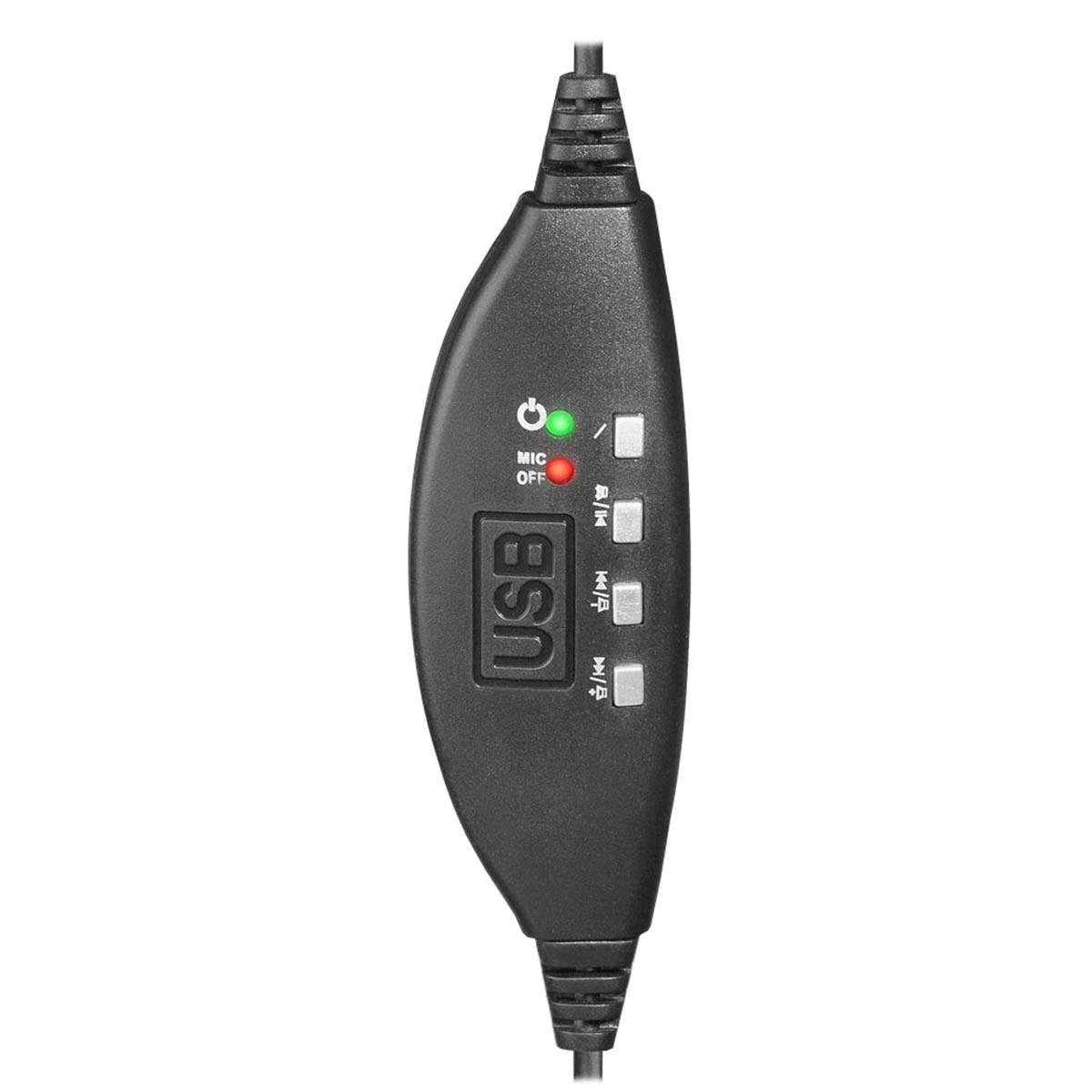 Гарнитура (наушники с микрофоном) проводная, полноразмерная, DEFENDER Gryphon 750U, цвет черный