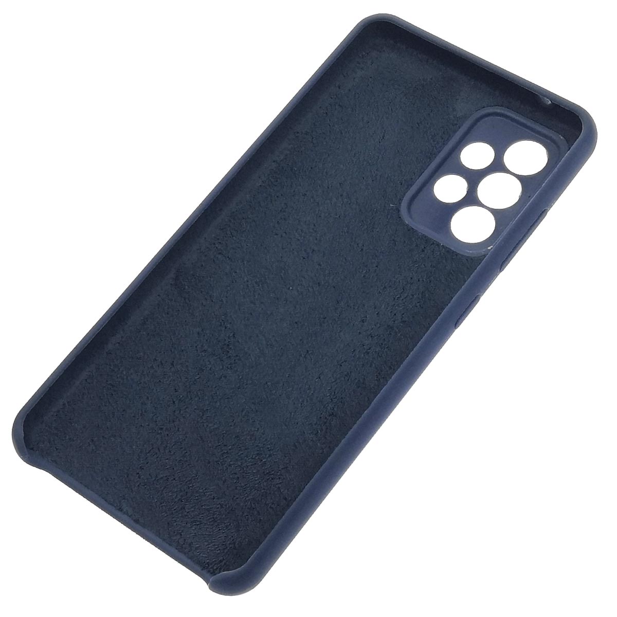 Чехол накладка Silicon Cover для SAMSUNG Galaxy A52 (SM-A525F), силикон, бархат, цвет ультрамарин