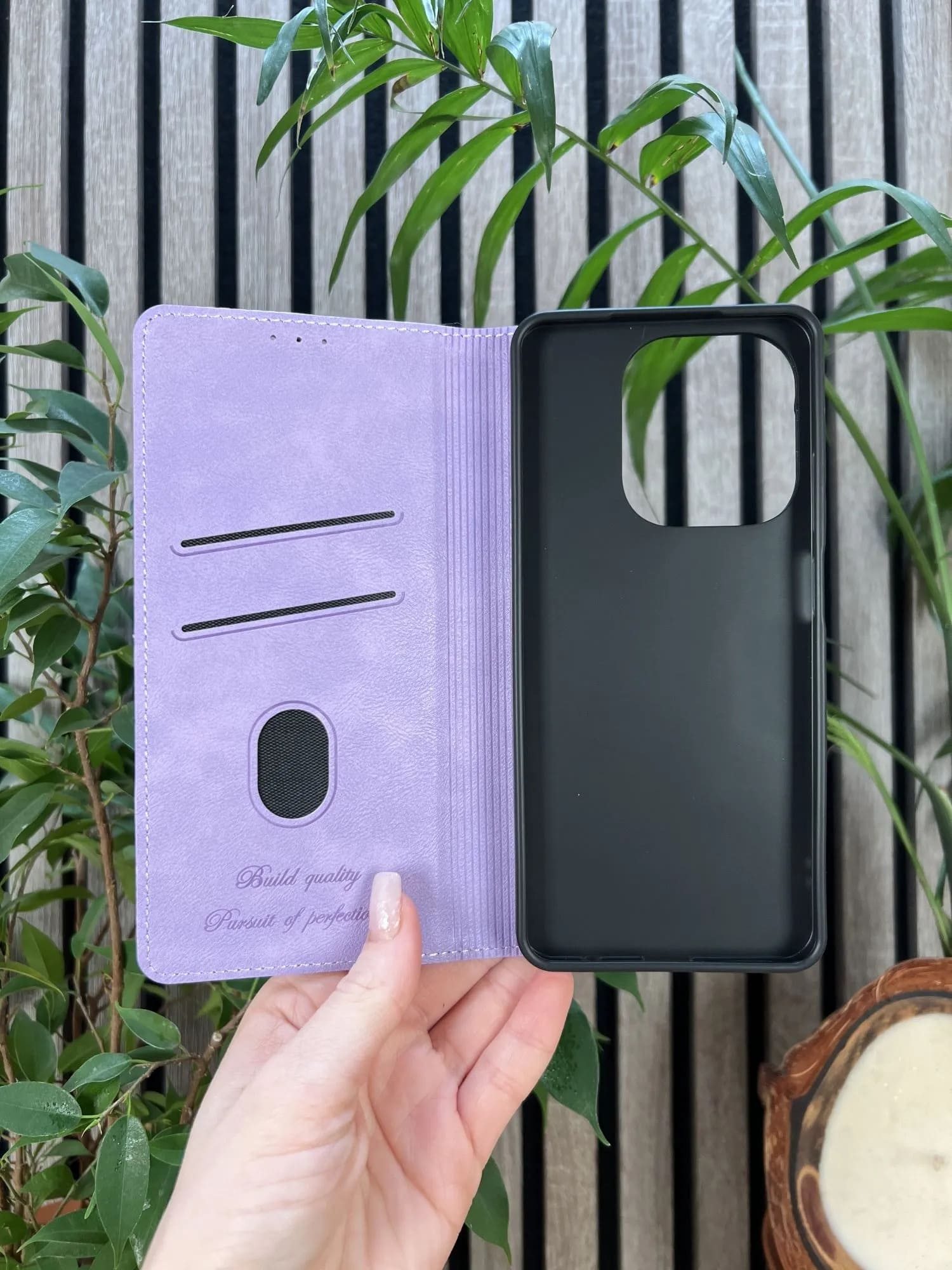 Чехол книжка для OPPO A3 4G, OPPO A3X 4G, экокожа, визитница, цвет сиреневый