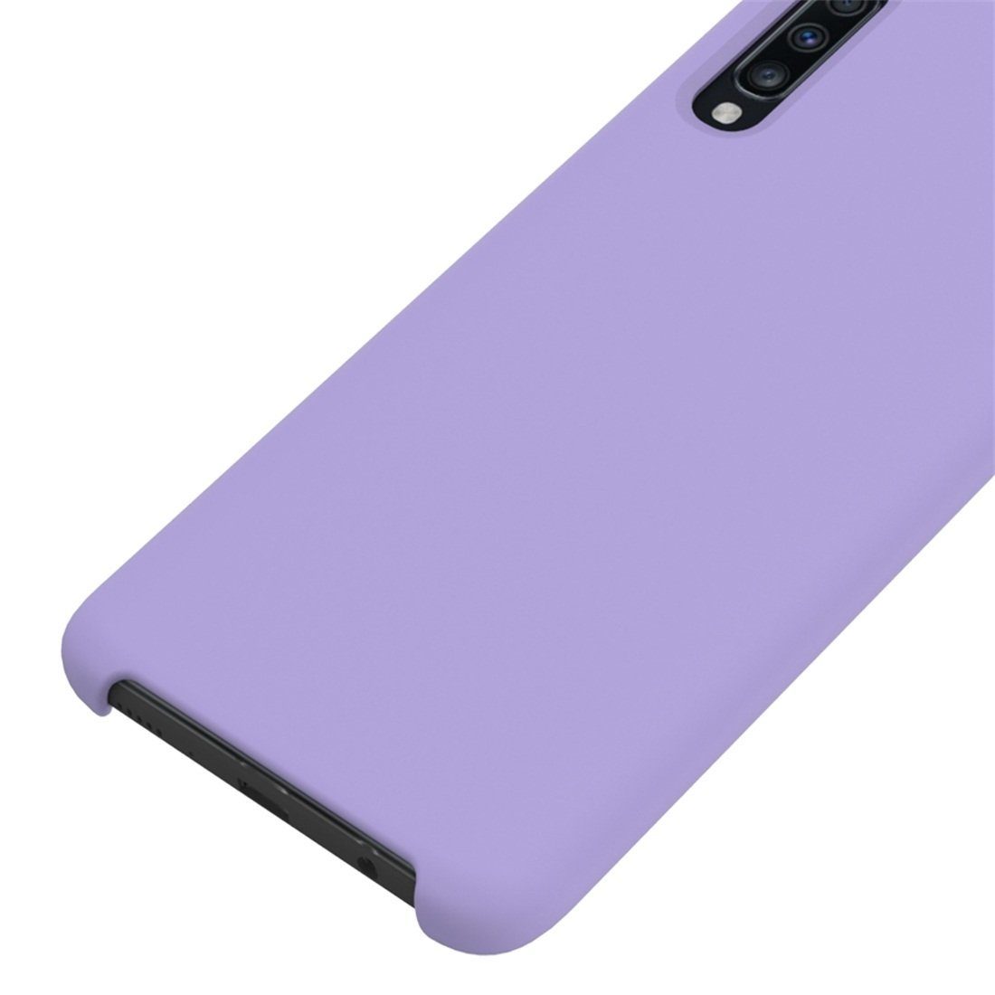 Чехол накладка Silicon Cover для SAMSUNG Galaxy A50 (SM-A505), A30s (SM-A307), A50s (SM-A507), силикон, бархат, цвет сиреневый