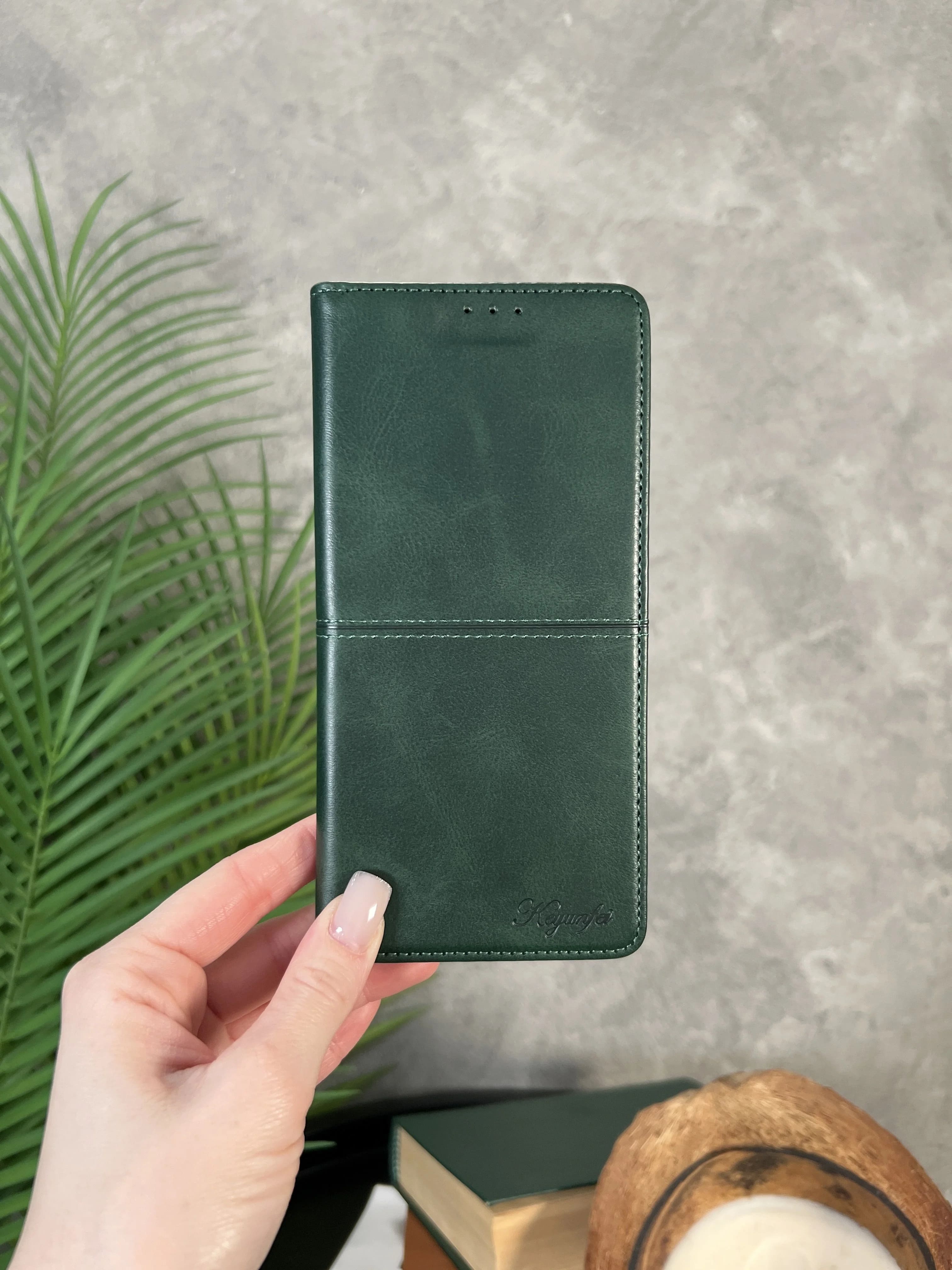 Чехол книжка elitcase для SAMSUNG Galaxy A07, защита камеры, цвет темно-зеленый