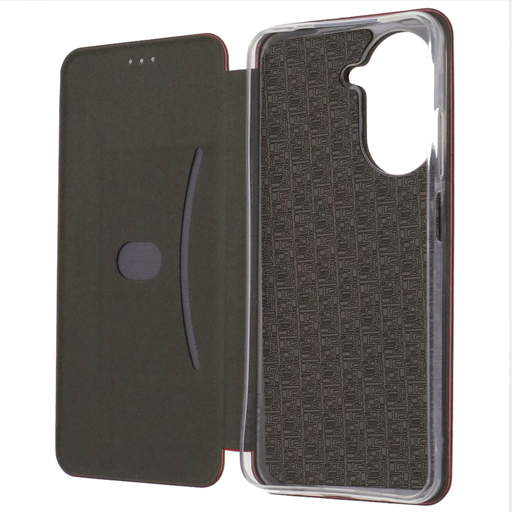 Чехол книжка STYLISH для XIAOMI Redmi A5, POCO C71, экокожа, визитница, цвет бордовый