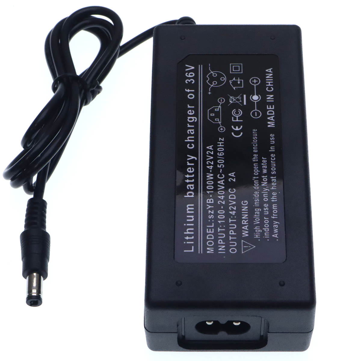 Зарядное устройство для самоката KUGOO S2, S3, F3, S3 PRO, 36V(42V) 2A, цвет черный