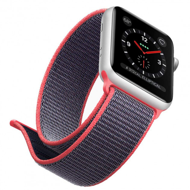 Ремешок для часов Apple Watch (38-40 мм), нейлон, цвет Electric Pink (3).